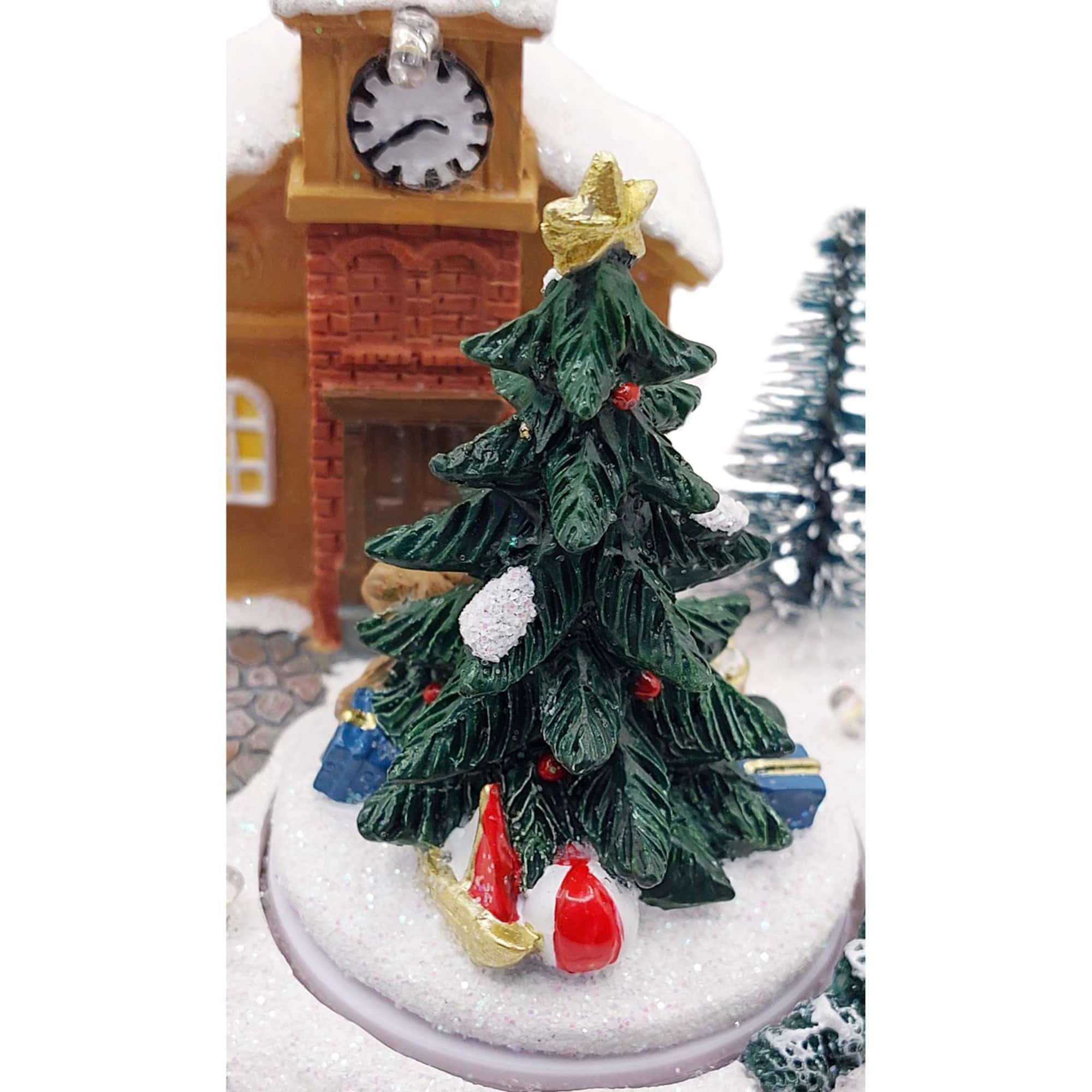 Wizardi 3" Snowy Church Christmas Village Decoration